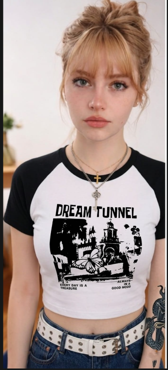 Graphic crop top (Dream tunnel)