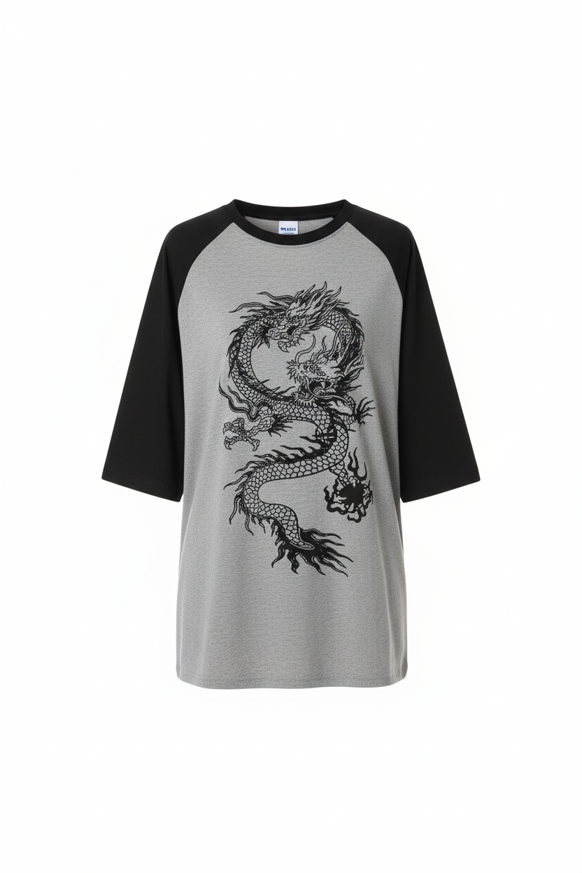 Dragon Raglan Tee - Ghost Mannequin
