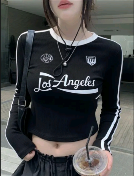 Full Sleeve Crop Jersey Top (Los Angeles)