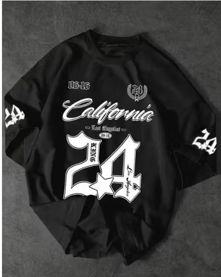 Old English Oversized Graphic T-Shirt (California 24)