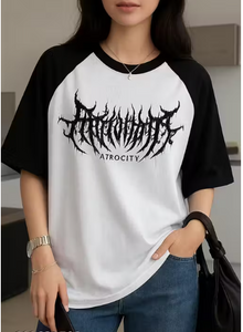 Death Metal Contrast Sleeve T-Shirt (Atrocity)
