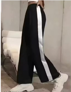 Side Stripe Wide-Leg Joggers