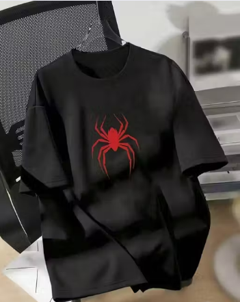 Red Spider Oversized T- Shirt – Black