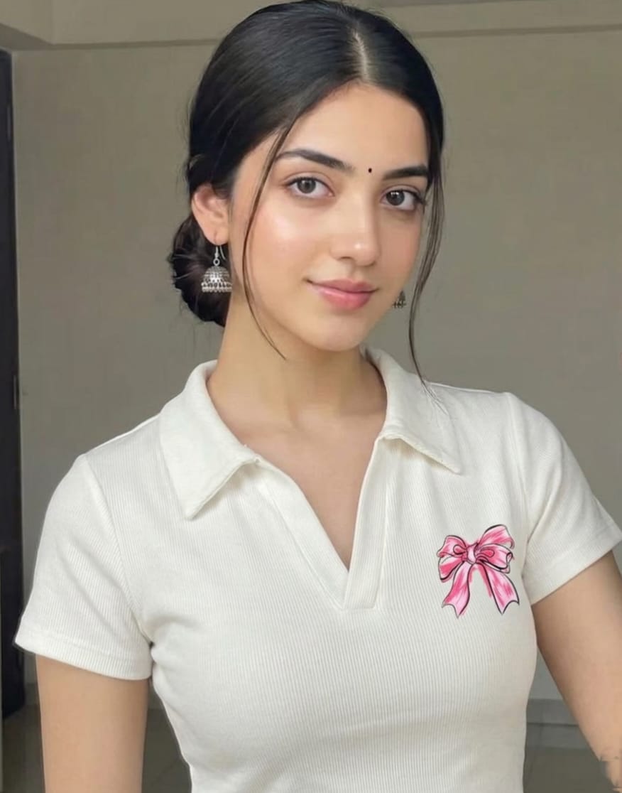 Collar polo top (White)