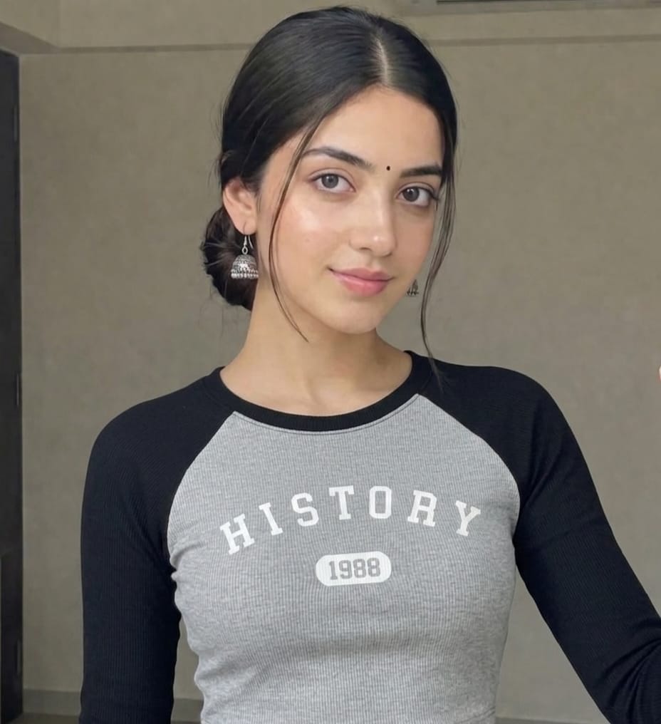Black Contrast Full Sleeve Top (History 1988)