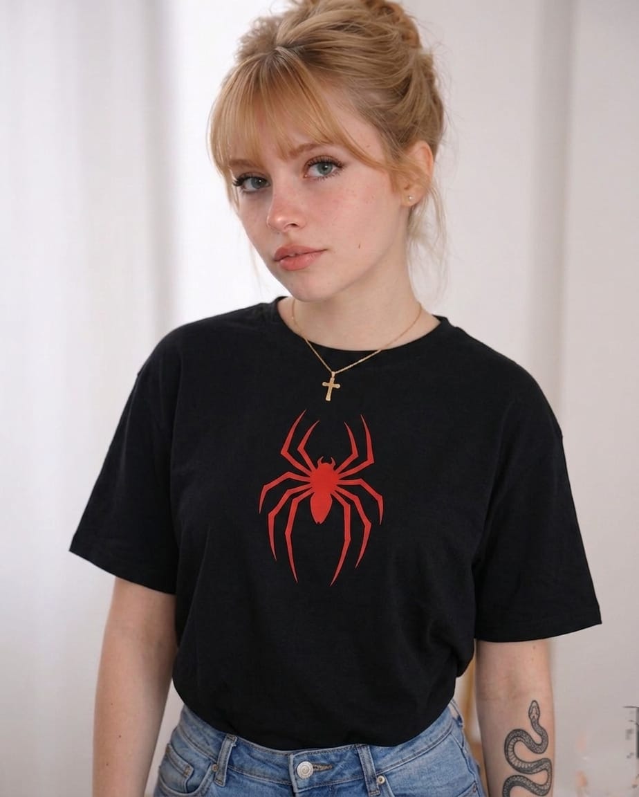 Red Spider Oversized Graphic T-Shirt