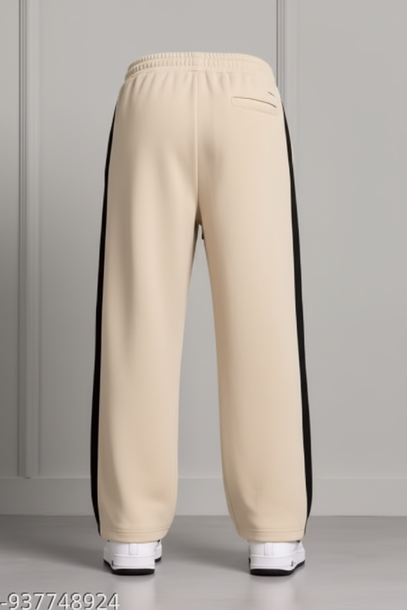 Beige Stripe Jogger Back