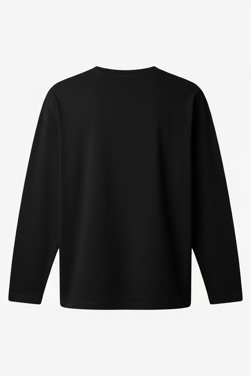 Black Henley Back