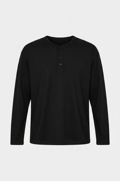 Black Henley Front