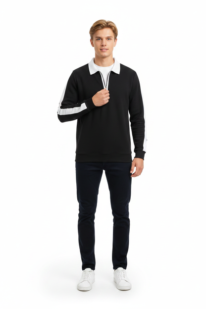 Black Waffle Polo Model