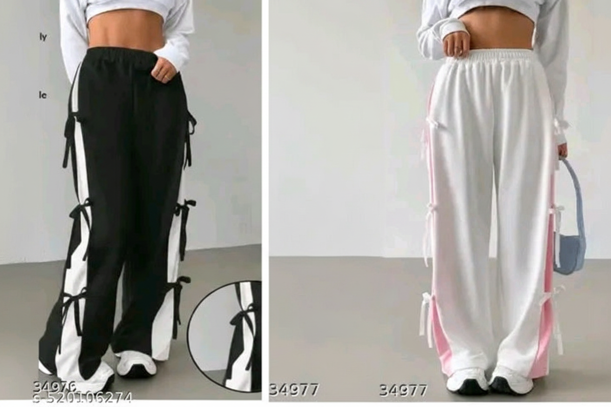 Bow Cargo Pants Flat Lay Both Colorways