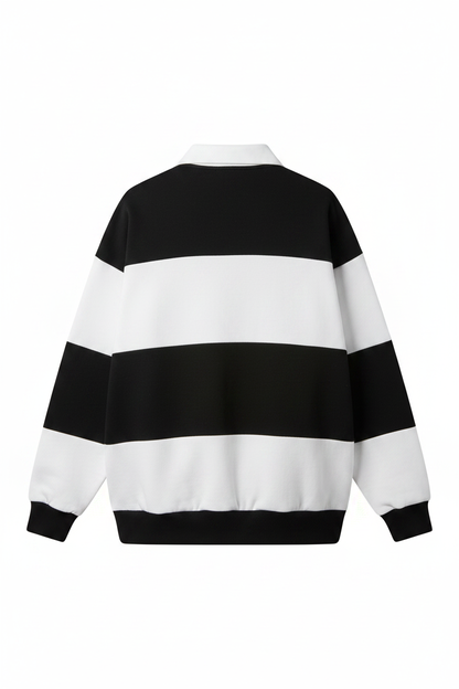 BW Stripe Polo Back
