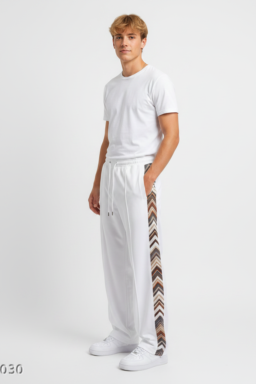 Chevron Track Pants Model