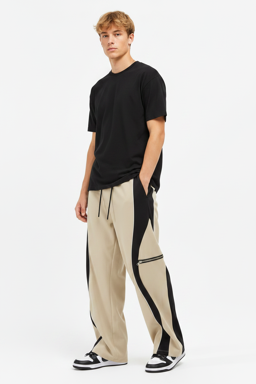 Color Block Jogger Model