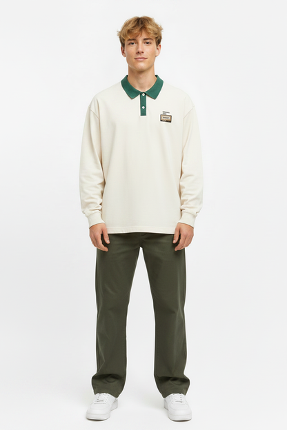 Cream Green Polo Model Fixed