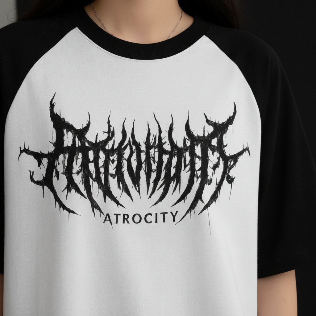 Detail Shot - Atrocity Raglan Tee