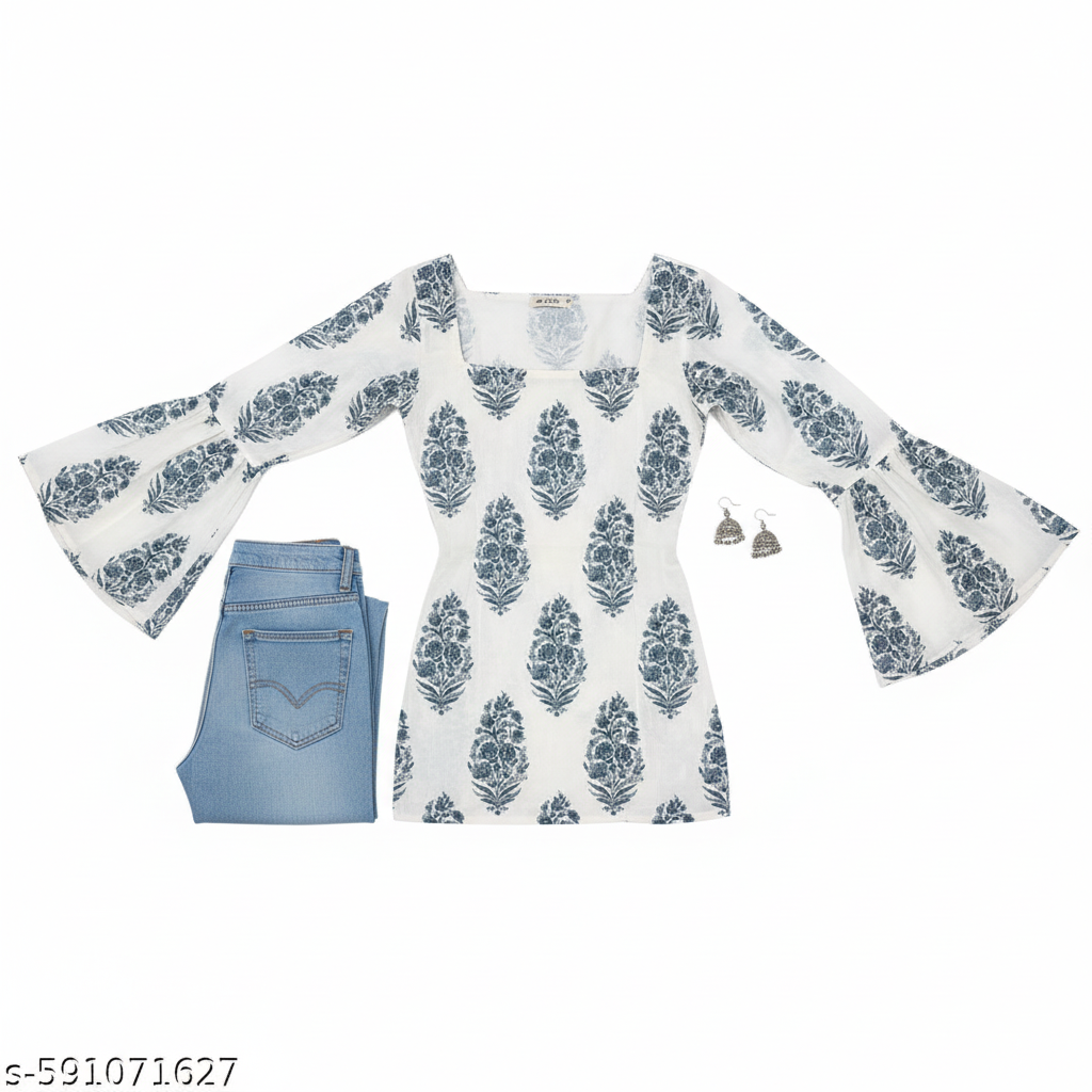 Flat Lay – Block Print Top