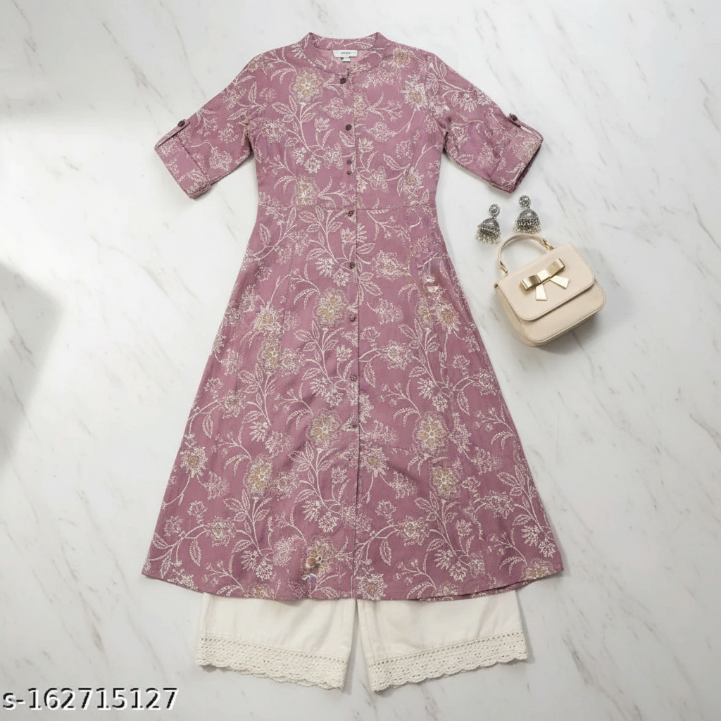 Flat Lay – Floral Kurti Set