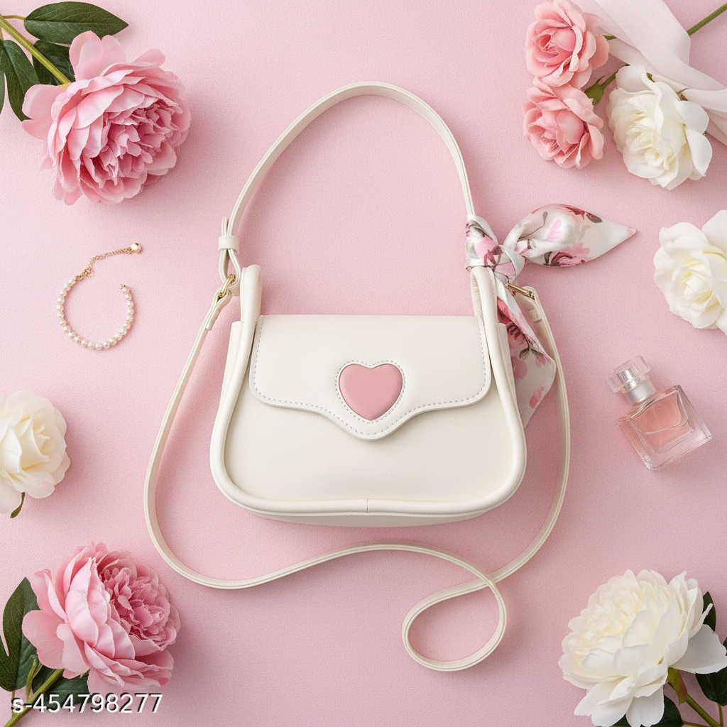 Flat Lay - Heart Clasp Bag