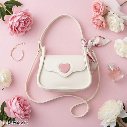 Flat Lay - Heart Clasp Bag