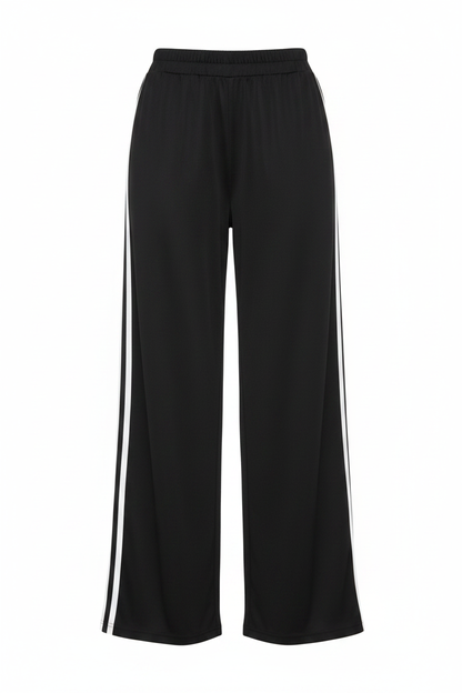 Double White Stripe Wide-Leg Jogger