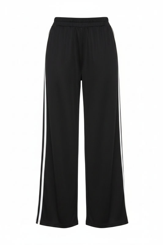 Double White Stripe Wide-Leg Jogger