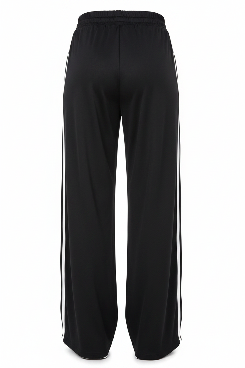 Double White Stripe Wide-Leg Jogger