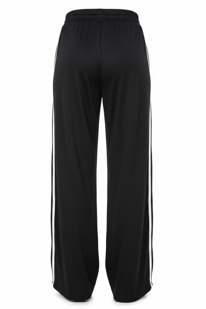 Double White Stripe Wide-Leg Jogger