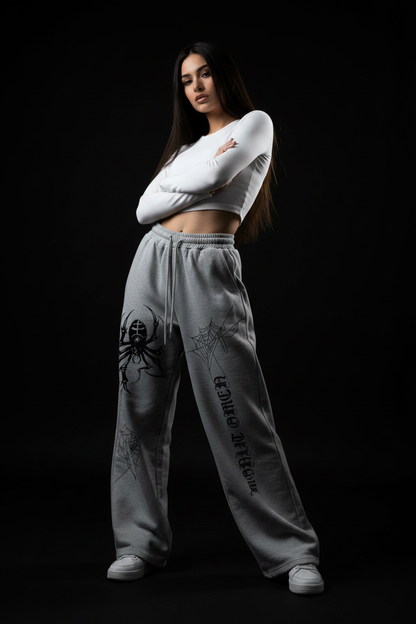 "Moonlit Order" Spider Web Gothic Oversized Baggy Jogger