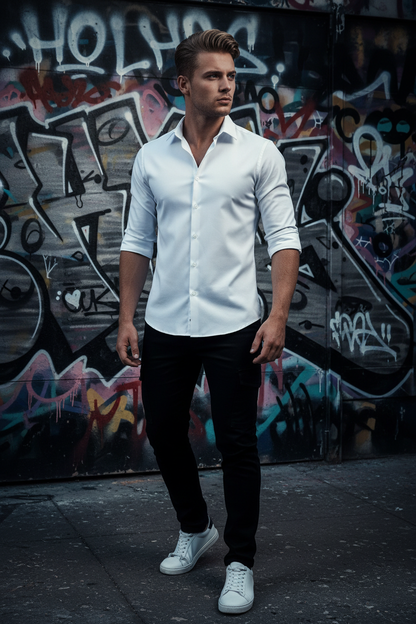 Essential White Full Sleeve Shirt