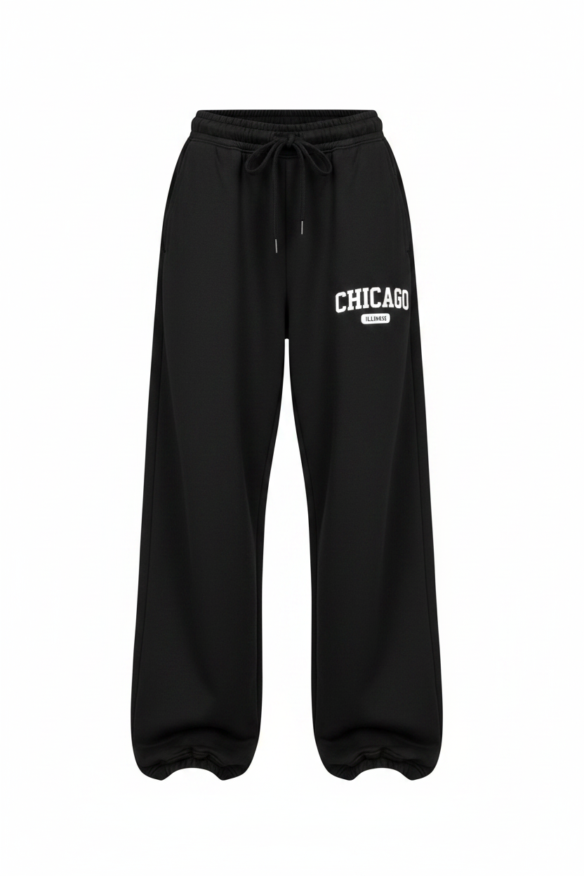 Chicago Illinois" Varsity Oversized Joggers