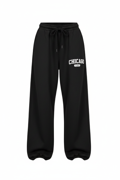 Chicago Illinois" Varsity Oversized Joggers