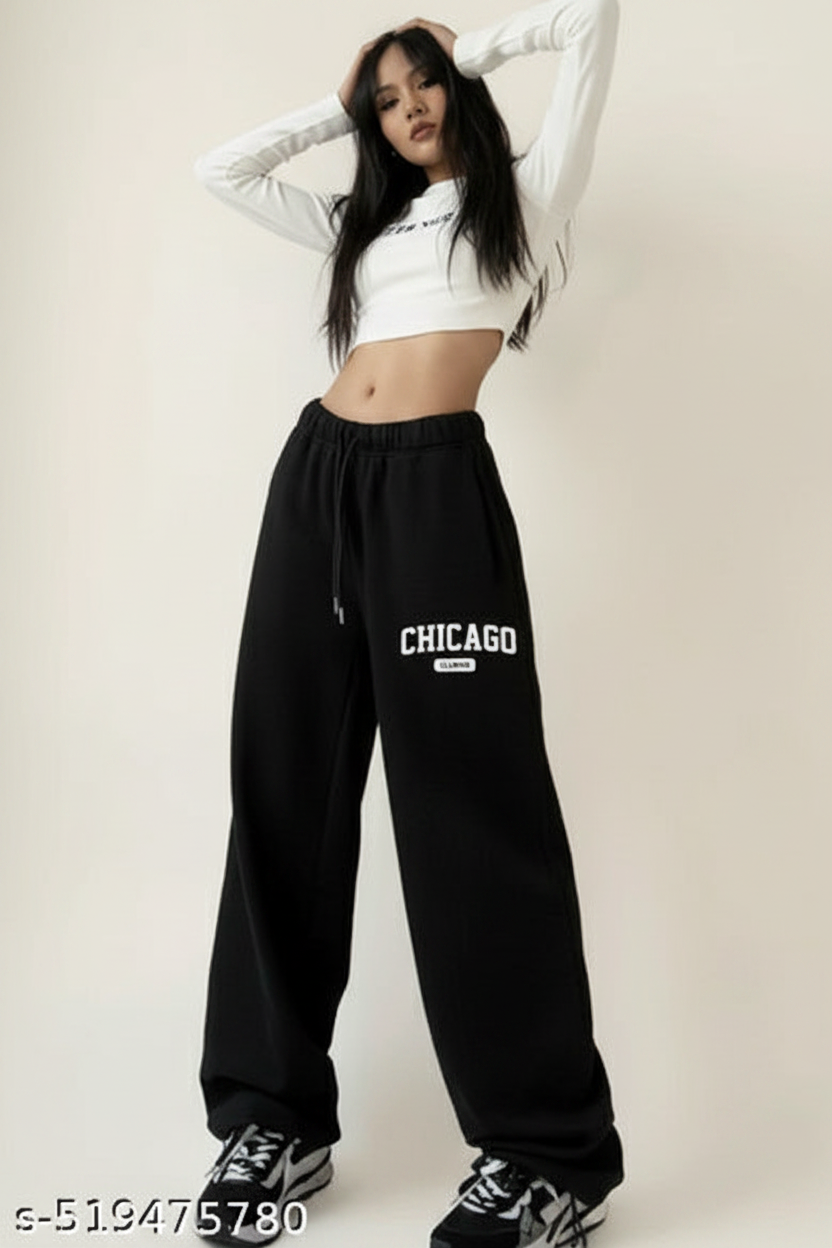 Chicago Illinois" Varsity Oversized Joggers