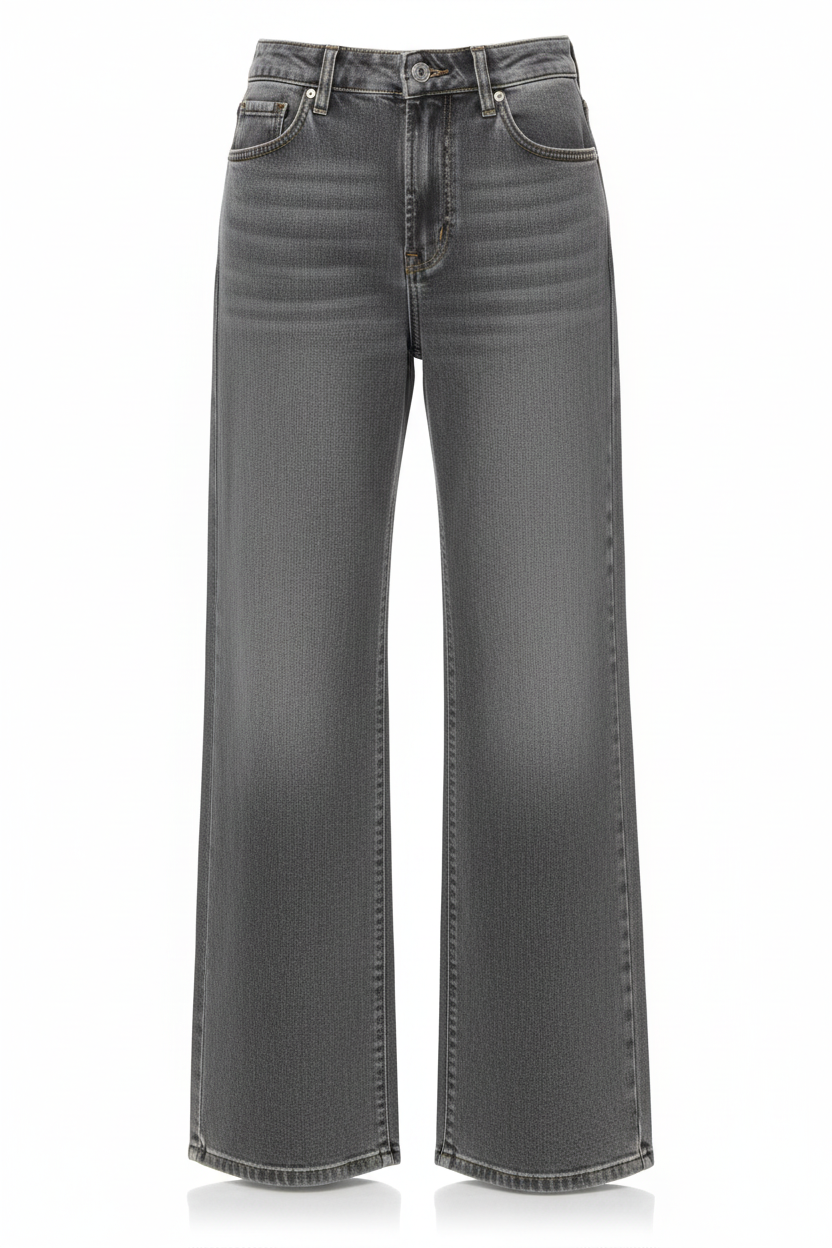 Ghost Mannequin – Grey Wide-Leg Jeans