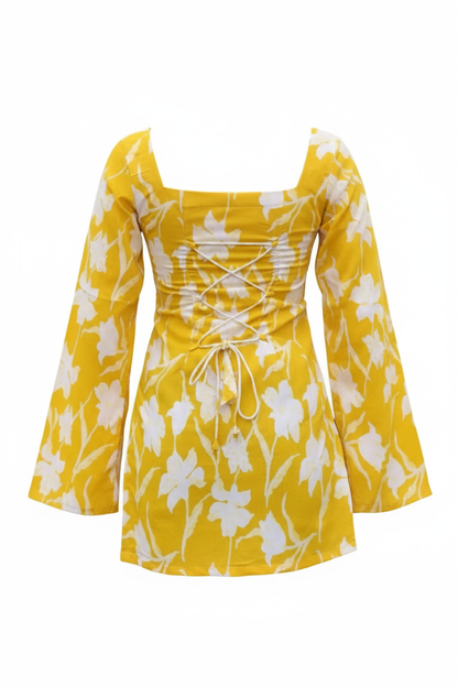 Ghost Mannequin - Yellow Floral Top