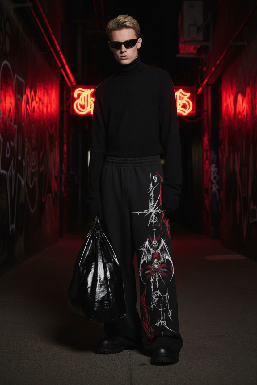 Gothic Jogger Graffiti