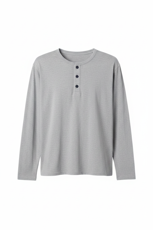 Grey Henley Front