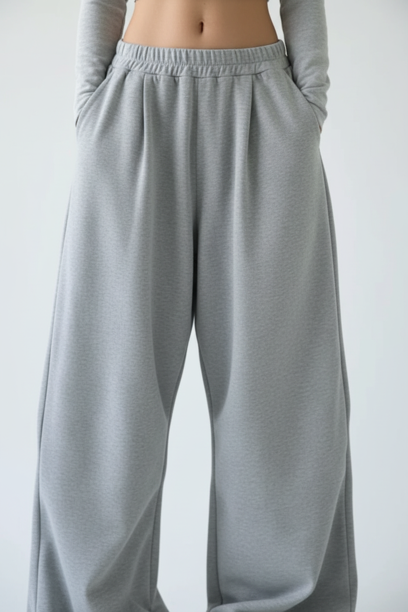 Grey Trousers Detail Shot