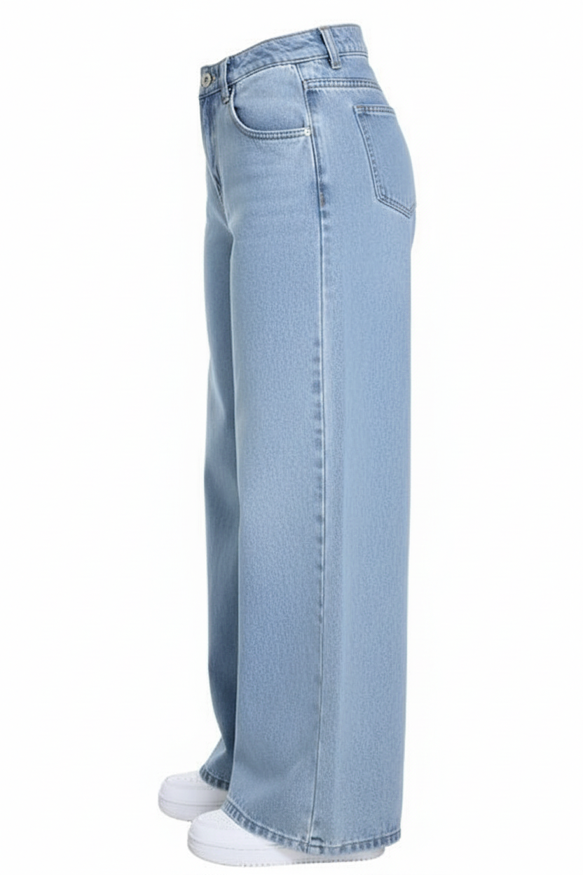 Ice Wash Jeans Ghost Mannequin Side