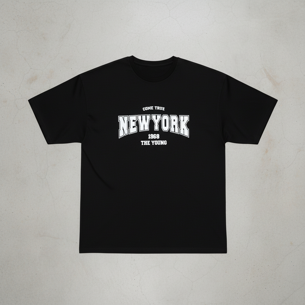 "New York 1968 The Young" Varsity Arch Oversized T-Shirt