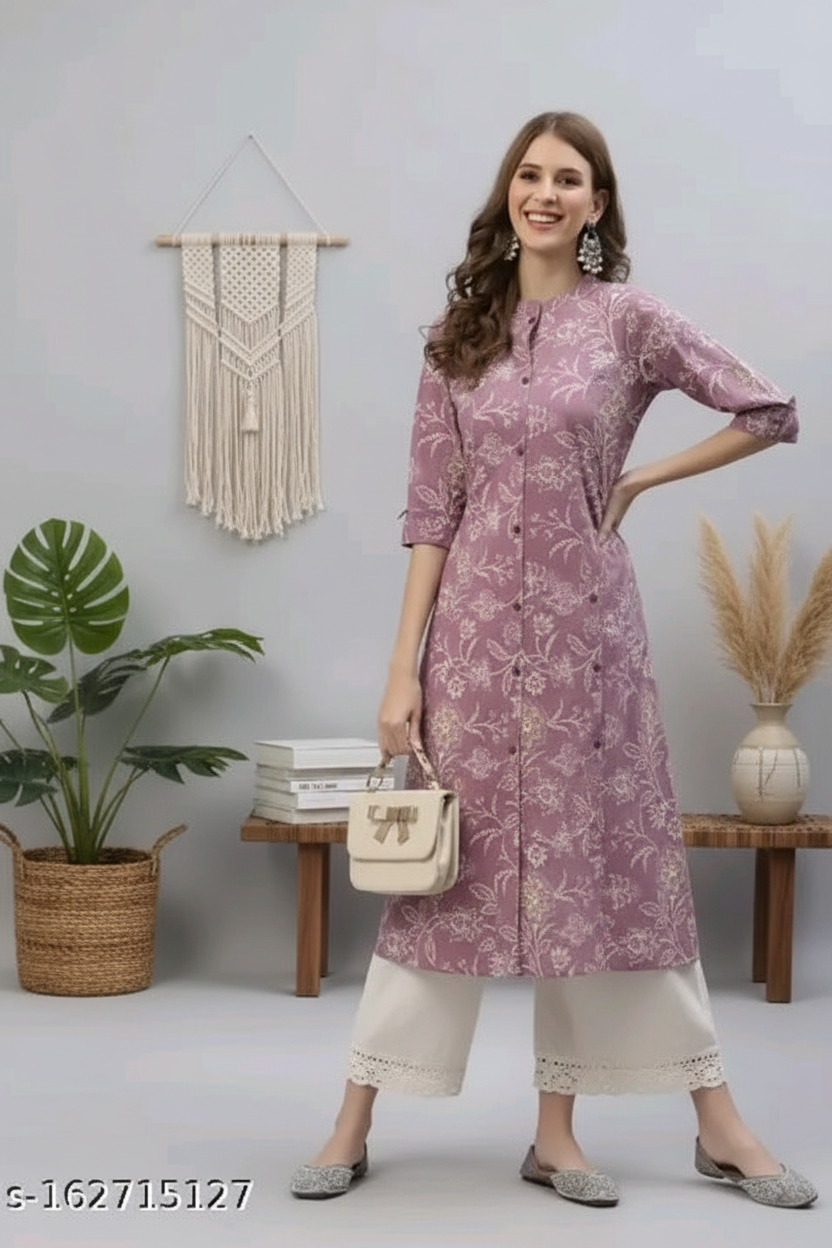 Lifestyle – Floral Kurti Set