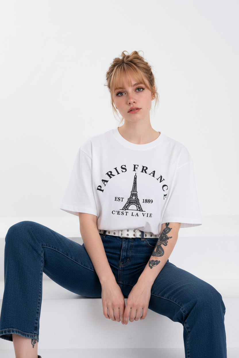 Paris France Model White BG