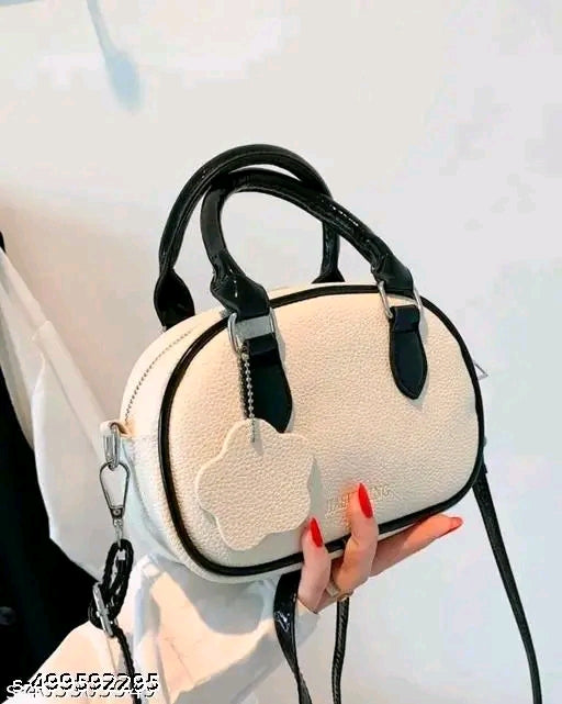 Teddy Bouclé Cloud Patch Mini Boston Bag with Chain Strap
