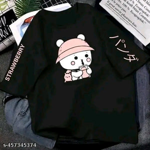 Korean Kawaii Oversized Graphic T-Shirt (Strawberry Bear)