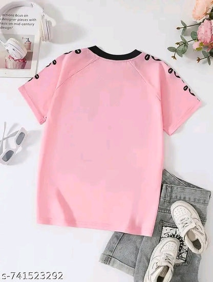 "Ballet Football 07" T-Shirt – Pink & Black