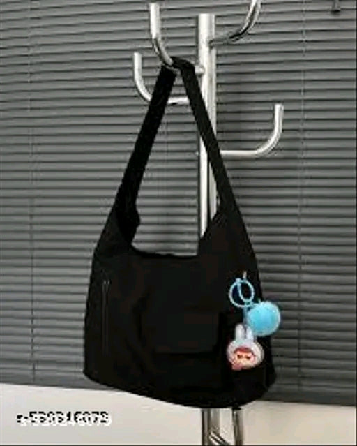 Oversized Canvas Cargo Pocket Slouch Hobo Shoulder Bag