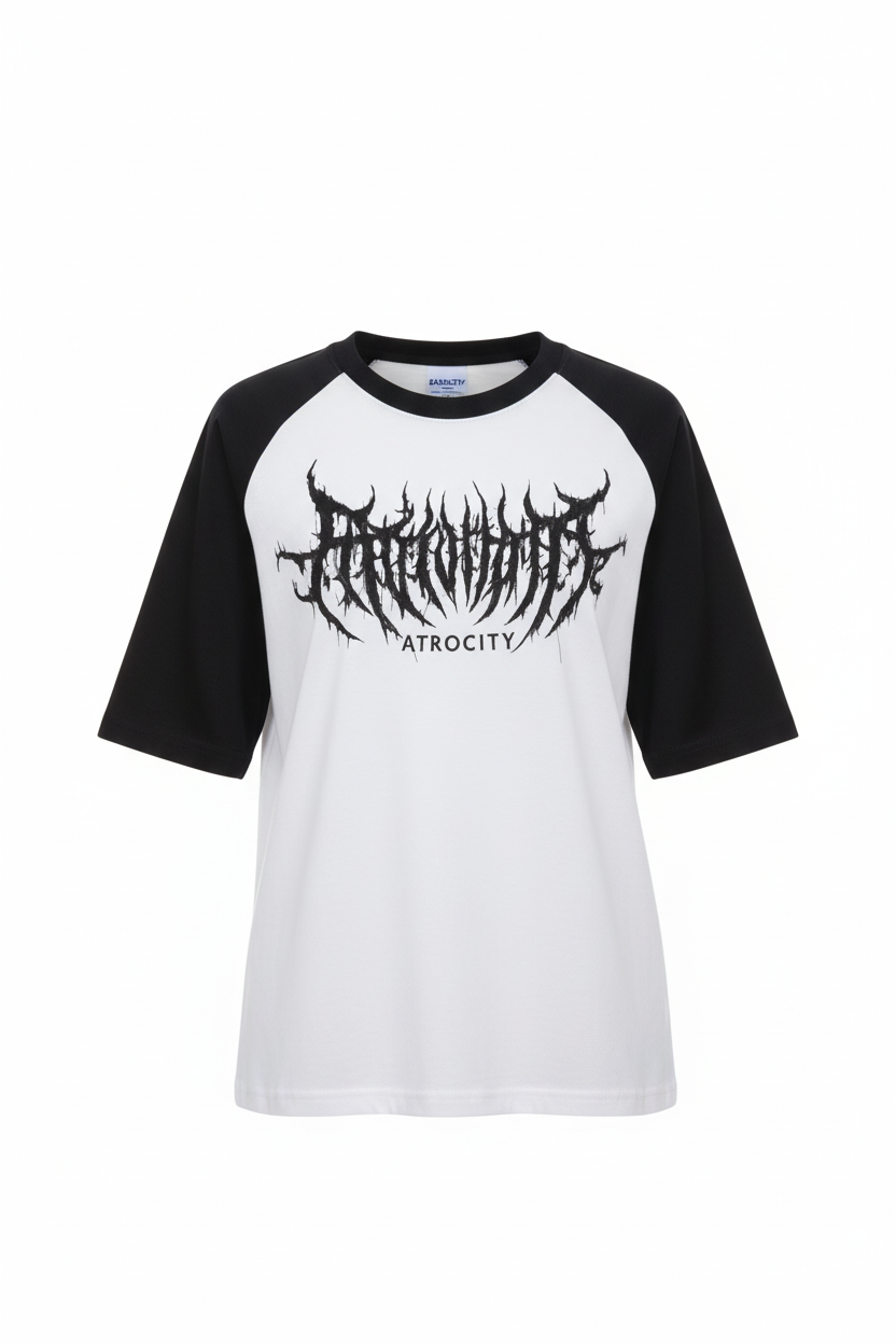 Death Metal Contrast Sleeve T-Shirt (Atrocity)