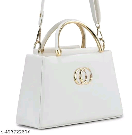 Double Ring Gold Handle Structured Mini Tote Bag
