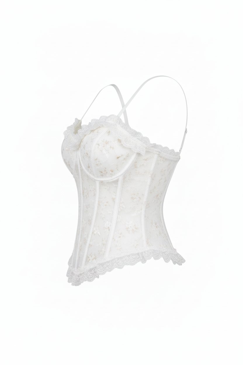 Side View - Floral Lace Cami Top