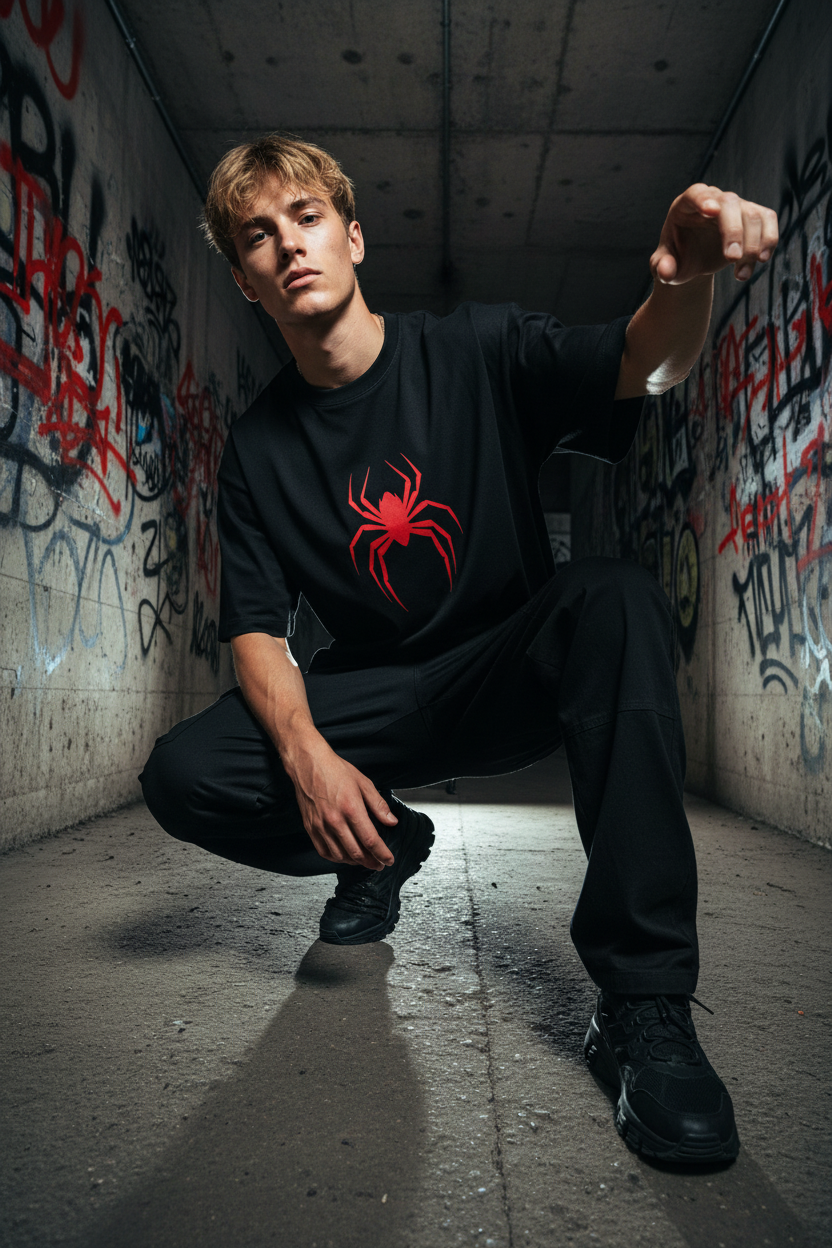 Spider Tee Graffiti